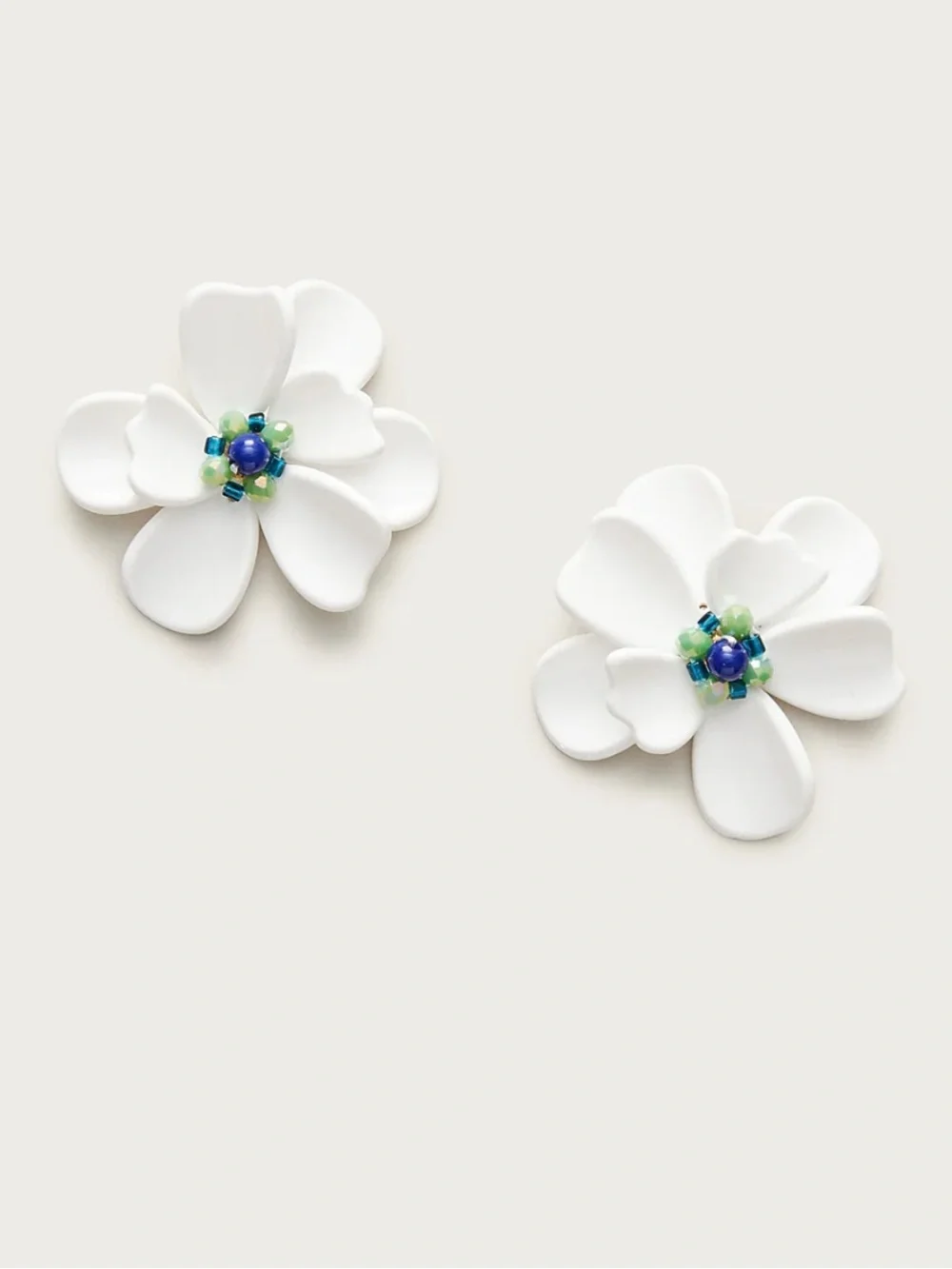 J crew Beaded flower stud earrings
